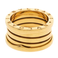 Bvlgari B.Zero1 18K Yellow Gold Four Band Ring Size 54