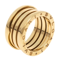 Bvlgari B.Zero1 18K Yellow Gold Four Band Ring Size 54