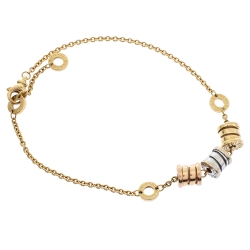 Pre Owned Bvlgari B.Zero1 18K Three Tone Gold Element Soft Bracelet
