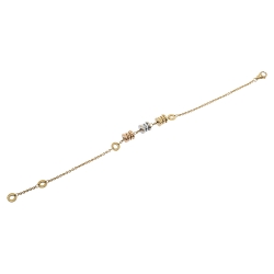 Pre Owned Bvlgari B.Zero1 18K Three Tone Gold Element Soft Bracelet