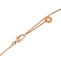 Pre Owned Bvlgari Divas' Dream Diamond Mother of Pearl 18K Rose Gold Pendant Necklace