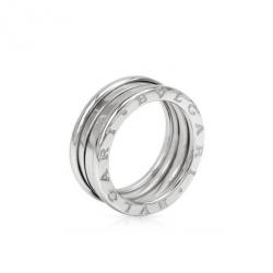 Pre Owned Bvlgari B.Zero1 3-Band Ring In 18KT White Gold Size 56