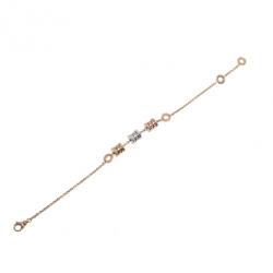 Pre Owned Bvlgari B.ZERO1 3-Elements 18K Yellow White and Pink Gold Soft Bracelet 19CM