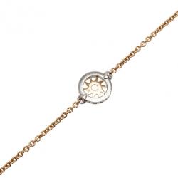 Bvlgari Tondo Sun Stainless Steel and 18K Yellow Gold Sautoir Necklace