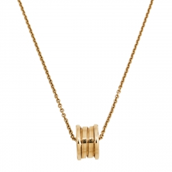 Pre Owned Bvlgari B.Zero1 18K Rose Gold Small Round Pendant Necklace