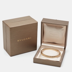 Pre Owned Bvlgari Serpenti Viper 18k Rose Gold Bracelet S