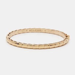 Pre Owned Bvlgari Serpenti Viper 18k Rose Gold Bracelet S