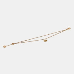 Pre Owned Bvlgari Divas' Dream Mother of Pearl 18k Rose Gold Charm Bracelet SM