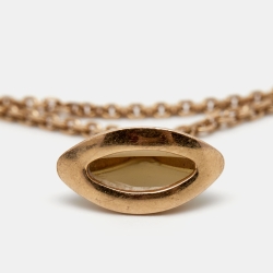 Pre Owned Bvlgari Divas' Dream Mother of Pearl 18k Rose Gold Charm Bracelet SM