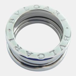 Pre Owned Bvlgari B.Zero1 18K White Gold Ring EU 49