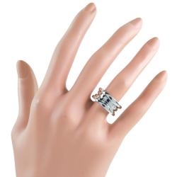 Pre Owned Bvlgari B.Zero1 18K White Gold Ring EU 49