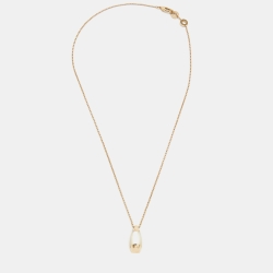 Bvlgari MVSA Mother of Pearl 18k Rose Gold Pendant Necklace