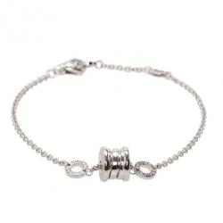 Pre Owned سوار ناعم  بولغاري بي.زيرو عيار 18 ذهبي أبيض 19 سم