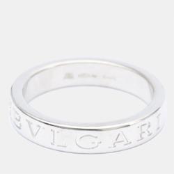 Pre Owned Bvlgari Bvlgari Bvlgari 18K White Gold Diamond Ring EU 56