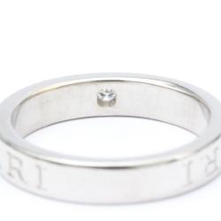 Pre Owned Bvlgari Bvlgari Bvlgari 18K White Gold Diamond Ring EU 56