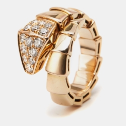 Louis Vuitton Empreinte Diamonds 18k White Gold Small Ring Size 53
