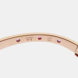 Pre Owned Bvlgari 18K Rose Gold Amethysts and Tourmalines Bracelet 6