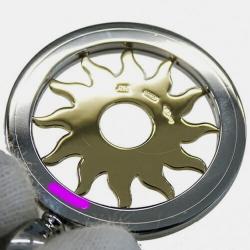 Bvlgari Tondo Sun 18K Yellow Gold Stainless Steel Charms and Pendants 