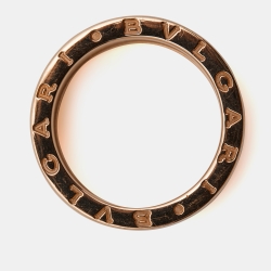 Pre Owned Bvlgari B.Zero1 4-Band Ceramic 18k Rose Gold Ring Size 56