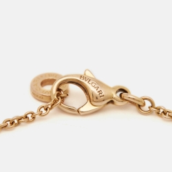 Pre Owned Bvlgari Divas' Dream Onyx Mother of Pearl 18k Rose Gold Bracelet ML