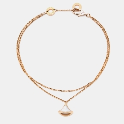 Pre Owned Bvlgari Divas' Dream Mother of Pearl 18k Rose Gold Bracelet ML