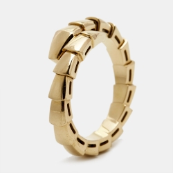 Bvlgari Serpenti Viper 18k Yellow Gold Ring Size 53
