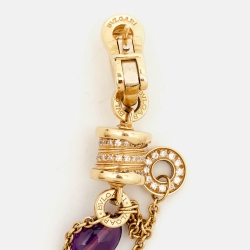 Pre Owned Bvlgari B.Zero1 Multi Gemstone 18k Yellow Gold Earrings