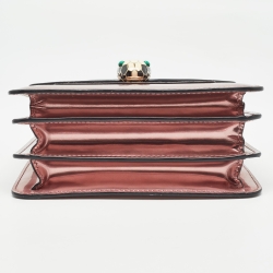 Bvlgari Pink Patent Leather Small Serpenti Forever Top Handle Bag