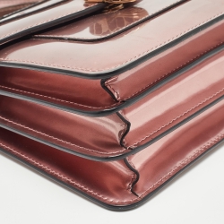 Bvlgari Pink Patent Leather Small Serpenti Forever Top Handle Bag