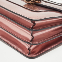 Bvlgari Pink Patent Leather Small Serpenti Forever Top Handle Bag