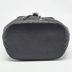 Bvlgari Black Quilted Leather Exclusive Edition Serpenti Forever Backpack