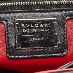 Bvlgari Black Quilted Leather Exclusive Edition Serpenti Forever Backpack