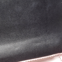 Pre Owned Bvlgari Rose Gold Patent Leather Small Serpenti Forever Top Handle Bag