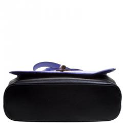 Bvlgari Blue/Black Leather Icona Shoulder Bag