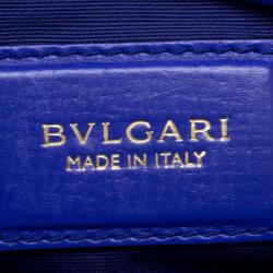 Bvlgari Blue/Black Leather Icona Shoulder Bag