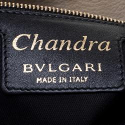 Bvlgari Beige/Black Leather Labyrinth Chandra Hobo