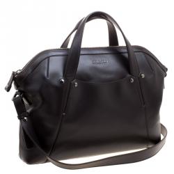 Bvlgari Dark Brown Leather Briefcase Bag