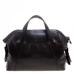 Bvlgari Dark Brown Leather Briefcase Bag