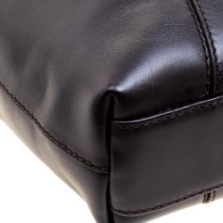 Bvlgari Dark Brown Leather Briefcase Bag