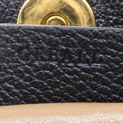 Pre Owned Bvlgari Black Leather Leoni Satchel