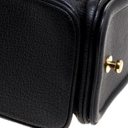 Pre Owned Bvlgari Black Leather Leoni Satchel