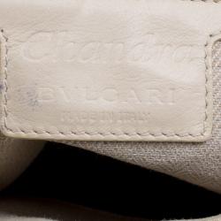 Pre Owned Bvlgari Off White Leather Chandra Hobo