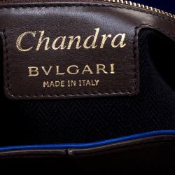 Pre Owned Bvlgari Black/Brown Leather Chandra Hobo