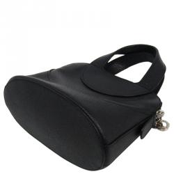 Bvlgari Black Leather Mini Zip Satchel