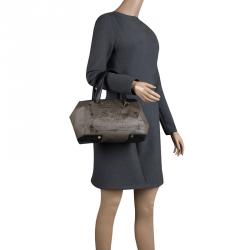 Pre Owned Bvlgari Grey Coated Fabric Satchel