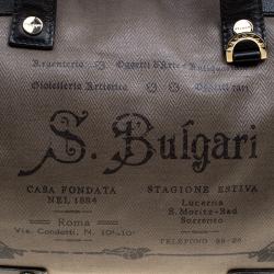 Pre Owned Bvlgari Grey Coated Fabric Satchel