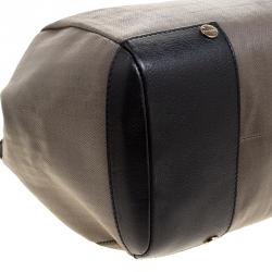 Pre Owned Bvlgari Grey Coated Fabric Satchel