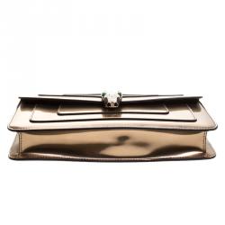 Bvlgari Metallic Bronze Patent Leather Serpenti Forever Shoulder Bag