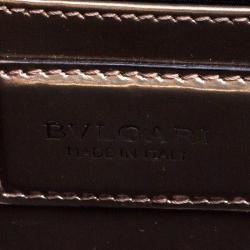 Bvlgari Metallic Bronze Patent Leather Serpenti Forever Shoulder Bag