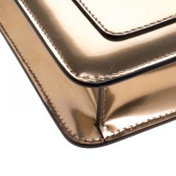 Bvlgari Metallic Bronze Patent Leather Serpenti Forever Shoulder Bag
